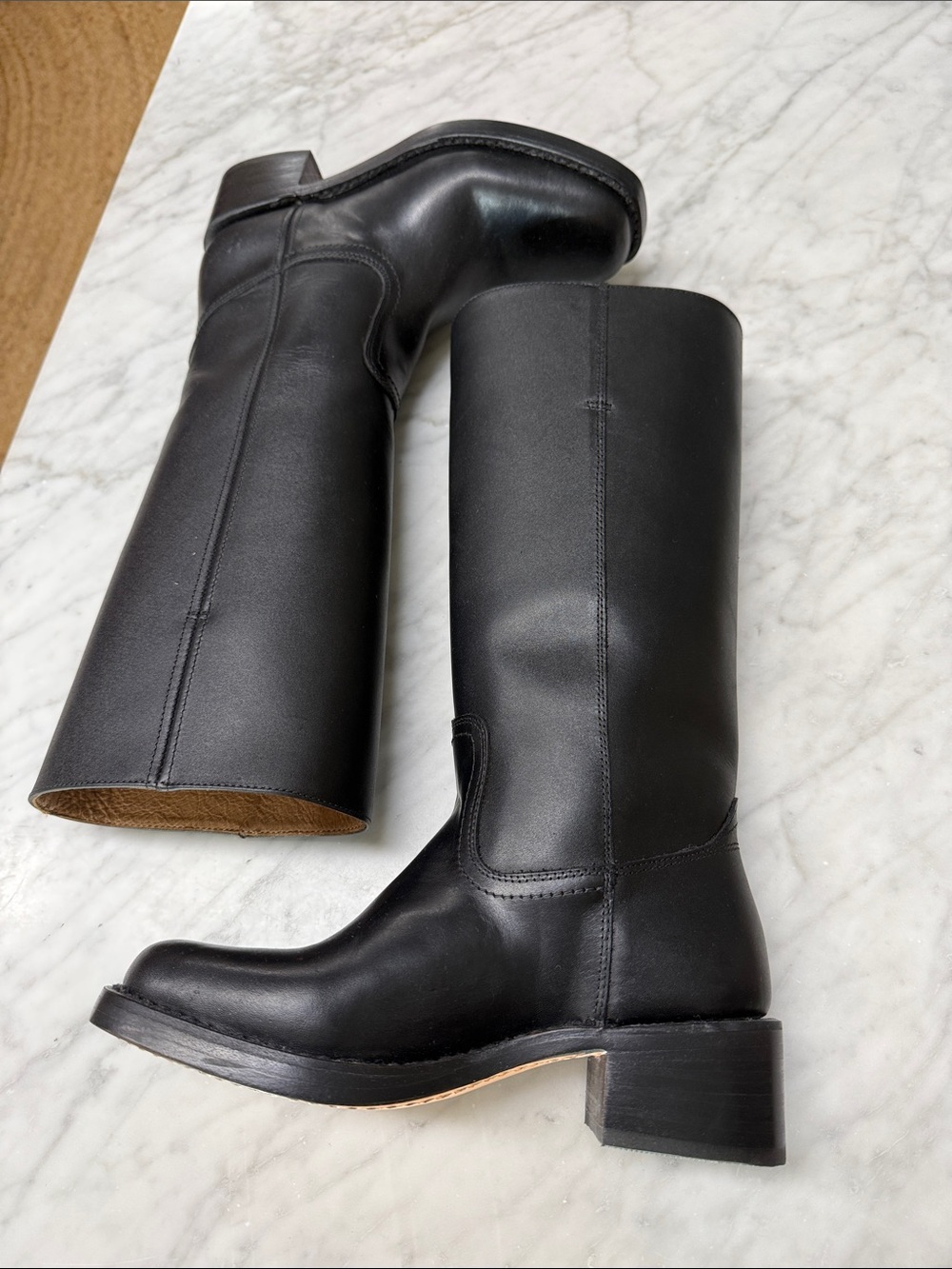 Frye NEW! Black Gatsby Leather 14L Campus Boot Size 7 - Picture 8 of 14